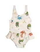 Filibabba Eva – Badedragt 3-4 År – Dino Beach Kräm