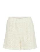 Vila Vimerinda Crochet Hw Shorts Vit