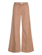 Mango Wide-Leg Jeans With Stripes And Belt Brun