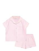 Mango Striped Cotton Short Pyjamas Rosa