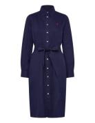 Polo Ralph Lauren Belted Linen Shirtdress Marinblå