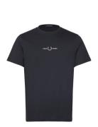 Fred Perry Embroidered T-Shirt Marinblå