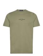 Fred Perry Embroidered T-Shirt Khaki Green