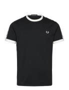 Fred Perry Taped Ringer T-Shirt Svart