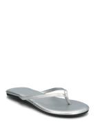 Bianco Biamexico Flip Flop Faux Leather Silver