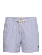 Morris Morris Seersucker Bathing Trunks Blå