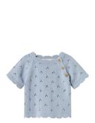 Lil'Atelier Nbfjola Ss Knit Lil Blå