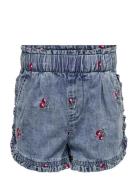 Kids Only Kmgdandy Cherry Frill Dnm Shorts Blå
