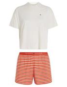 Tommy Hilfiger Ss Prt Pj Short Set Kräm