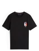 Tommy Hilfiger Palm Tree Label Tee Svart