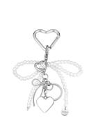 SUI AVA Pearly Bow Bag Charm Silver
