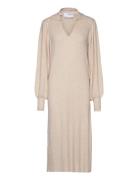 Selected Femme Slfselene Ls Knit Dress B Kräm