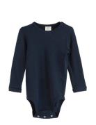 Lindex Body Merino Solid Marinblå