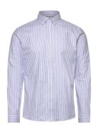 Lindbergh Striped Superflex Oxford L/Sstriped Superflex Oxford L/S Blå