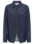 ONLY Onlruby Ls Dnm Shirt Akm Blå