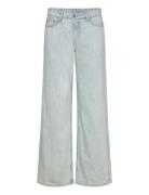 Weekday Ample Low Rise Loose Wide Leg Jeans Blå