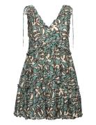 Malina Arabella Frill Detailed Mini Dress Multi/patterned