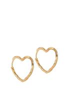 Enamel Copenhagen Organic Heart Medium Hoops Guld
