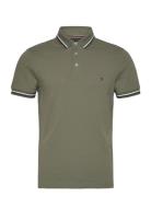 Tommy Hilfiger Tipped Slim Fit Seasonal Polo Khaki Green