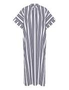 GANT Os Striped Caftan Dress Vit