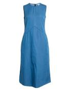 Vila Vibista Denim S/L Midi Dress / Ls Blå
