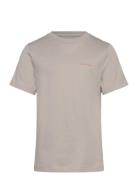 Calvin Klein Chest Inst.logo Ss T-Shirt Beige