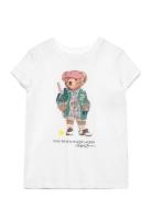 Ralph Lauren Kids Polo Bear Cotton Jersey Tee Vit
