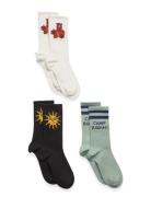 Mini Rodini Camp Rodini 3-Pack Socks Vit
