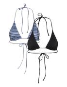 Weekday 2-Pack Strappy Triangle Bikini Toppar Multi/patterned
