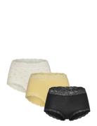 Lindex Brief High Emelie Lace 3 P Multi/patterned