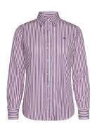 Lauren Ralph Lauren Classic Fit Striped Broadcloth Shirt Lila