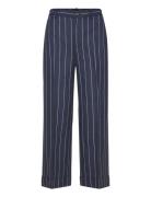 Lauren Ralph Lauren Striped Herringb Cropped Pant Marinblå