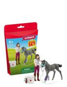 Schleich Schleich Pocket Set Mrs. Kramer With Foal Multi/patterned