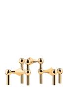 STOFF Nagel Stoff Nagel Candle Holder, Set With 3 Pieces Guld