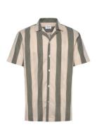 Lindbergh Striped Linen/Cotton Shirt S/Sstriped Linen/Cotton Shirt S/S...