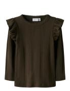 Name It Nmfjulia Ls Slim Top Noos Brun