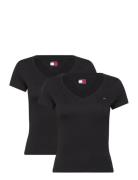Tommy Jeans Tjw 2Pack V-Neck Tee Svart