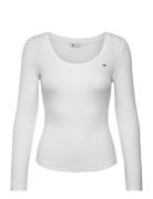 Tommy Jeans Tjw Reg Soft Rib Essential Ls Vit