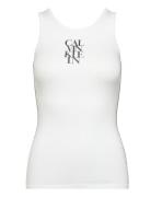 Calvin Klein Jeans Sl Cotton Rib Solid Tank Vit