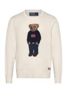 Polo Ralph Lauren Polo Bear Linen-Cotton Sweater Vit