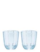 Holmegaard Lily Tumbler 32 Cl Blue Iris 2 Pcs. Blå