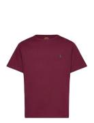 Ralph Lauren Kids Cotton Jersey Crewneck Tee Burgundy