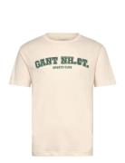 GANT Graphic Ss T-Shirt Kräm