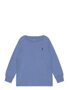 Ralph Lauren Kids Cotton Jersey Long-Sleeve Tee Blå