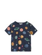 Liewood Apia Printed Shortsleeve T-Shirt Marinblå