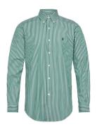Polo Ralph Lauren Custom Fit Striped Stretch Poplin Shirt Grön
