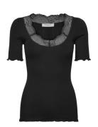 Rosemunde Rwbeatha 2/4 Lace T-Shirt Svart