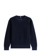 Tommy Hilfiger Cotton Texture Sweater Marinblå