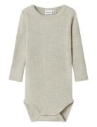 Name It Nbnwax Wool Rib Ls Body Noos Kräm
