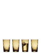 Lyngby Glas Highball Vienna 4 Pcs Gul